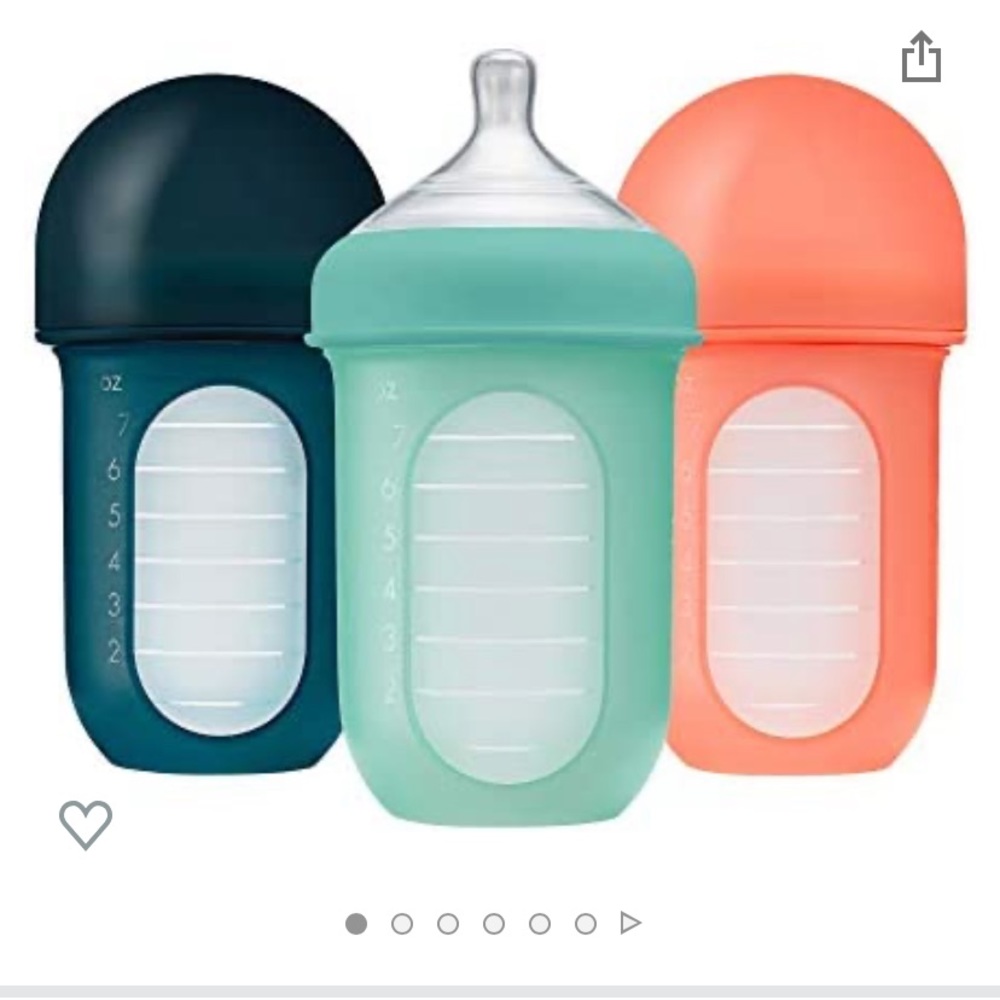 Boon Nursh bottles (8ozs). Only used twice. They come with size 2 nipples.